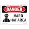Signmission OSHA Danger Sign, Hard Hat Area, 10in X 7in Decal, 10" W, 7" H, Landscape, Hard Hat Area OS-DS-D-710-L-1292 - alternate 1